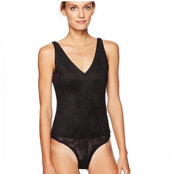 BCBG Faux Suede Bodysuit - Picture 3 of 9